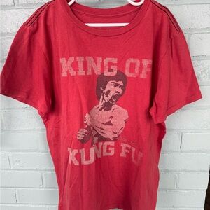 Peek Red 'King of Kung Fu' Kids Tee Bruce Lee tribute. Very rare.